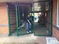 Mesh Double Gates Fitted School Manchester